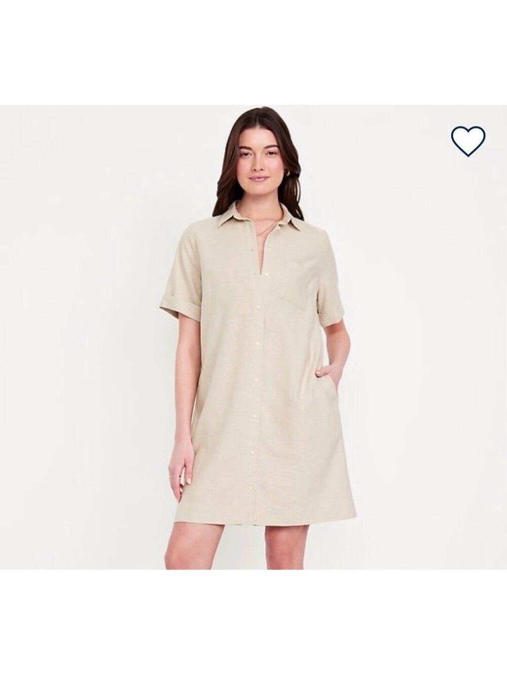 Old Navy Linen Blend mini shirt dress size lg